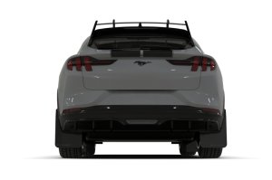 Ford Mach-E Mud Flap Kit - Rally Armor - Rally Edition UR - Black/Metallic Black Logo - `21-`25